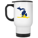 Paddle Michigan White Travel Mug - Paddlers of America