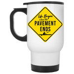 Life Begins when the Pavement Ends Kayaker - White Travel Mug - Paddlers of America