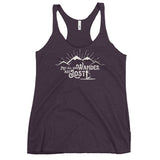 Not All Who Wander Are Lost - SUP Girl & her Dog Racerback Tank